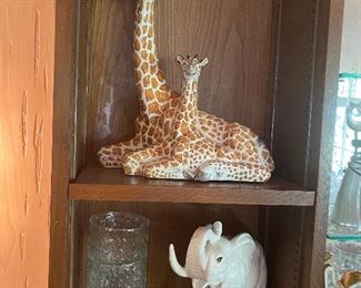 Large Porcelain Giraffes (Made in Italy)