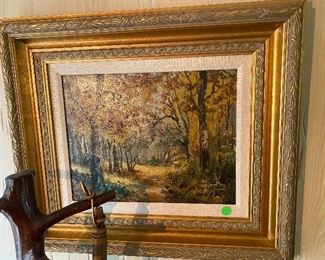 Oil On Canvas Landscape Signed F. Falk