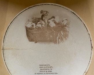 Early Waughtown Advertising Plate (Hege & Stewart)