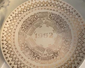 1962 Calendar Plate