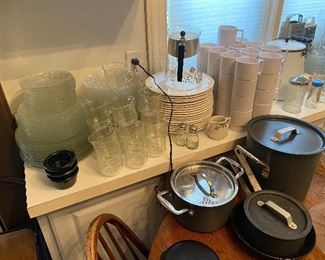 Glassware Plates and Dishes (Several for Catering Purposes)