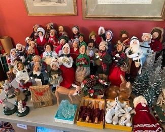 Lots of Byers Choice Christmas Carolers