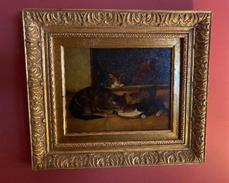 Oil Painting Cat Themed