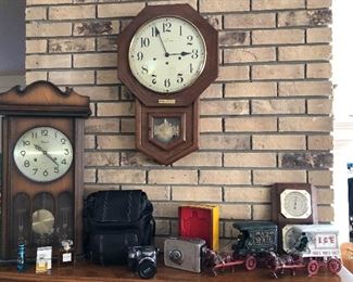 HAMILTON CLOCK, CAST IRON TOYS