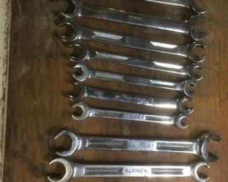 One of several sets of Snapon, Mac, Cornwell ,Craftsman  excellent quality wrenches. 