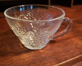 punch, bowl, glass, floral