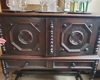 Antique, desk, bar, carved