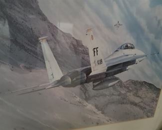 airplane, painting, military, fighter plane