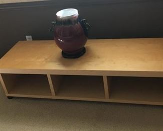 Golden Wood Storage shelf on wheels