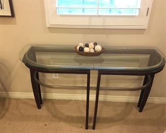 Wood/Glass Entry Table