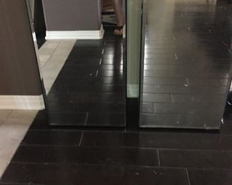 (2) Mirrored Pedestals