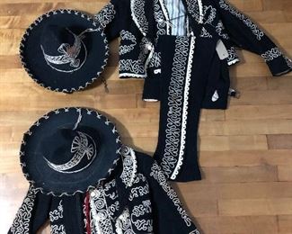 2  vintage children's Mexian outfits