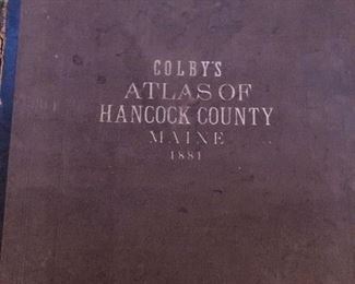 Very rare Colby's Atlas Hancock Co. Maine 1881.  $500
