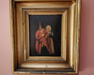 19th Century framed oil, unsigned