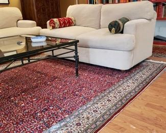 Henredon settee also with white seasonal slipcovers, not shown