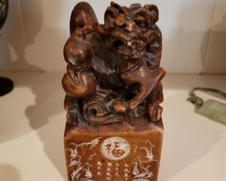 Imitation soapstone carving