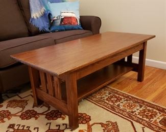 Oak Stickley style coffee table