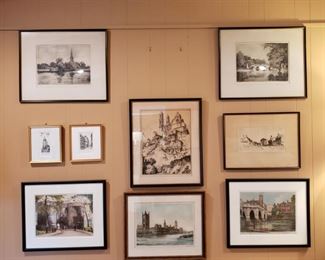 Several original etchings throughout the residence