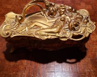 Antique Victorian dresser box, As Is