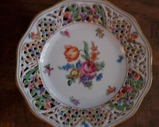 6 Dresden desert plates