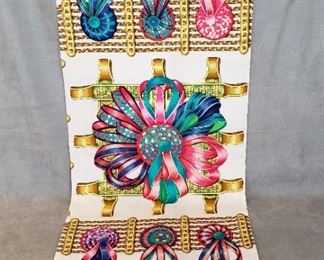 Joachim Metz Hermes opera scarf, reversible, 11.5 x 72 inches with box
