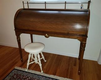 Tomlinson desk with painted piano stool