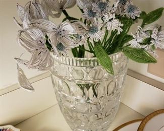 Antique beaded flowers