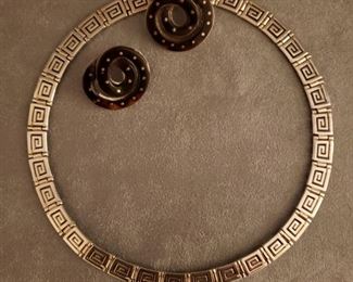 Sterling necklace and earrings