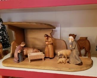 Hand carved Brienz wooden Creche, made in Sweden with papers