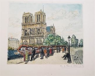 Color etching, signed lower right