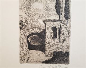 Signed etching