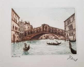 Signed etching
