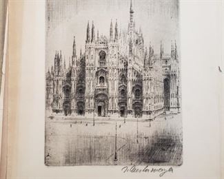 Signed etching