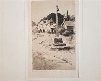 C. Dickens signed etching