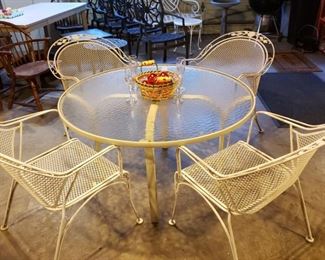 Patio table and four chairs