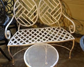Patio settee and table