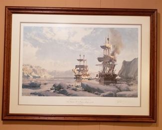 John Stobart "Whaling the Arctic" signed and numbered 101/850