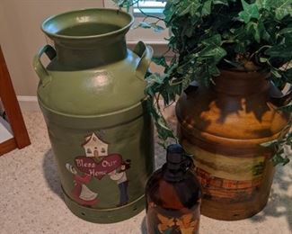 Painted Milk Cans
