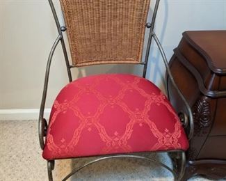 Metal and Wicker Chair