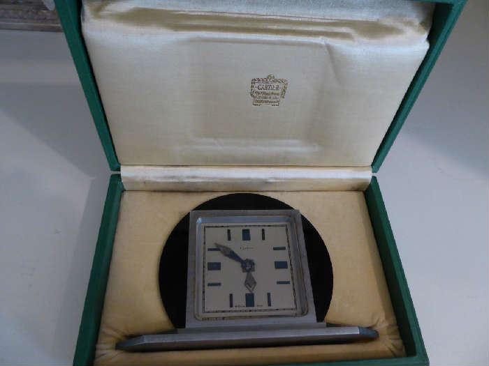 Art Deco 8 day Cartier Clock in original box