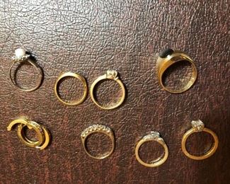 Just a sampling of all the jewelry Gold Rings...so much more