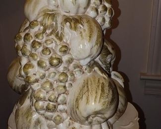 Close view of Ceramic Topiary Lamp