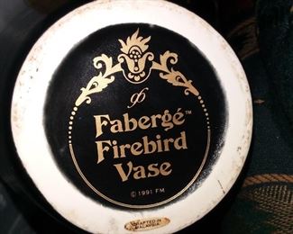 Franklin Mint Faberge' Firebird Vase 