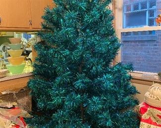 Mid-Century Blue/Green Aluminum Christmas Tree