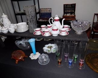 Many collectibles, Waterford, Depression Glass, Crystal