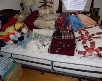 Handmade Blankets, Sheet sets, Cotton blankets, quilts and throws. Sleeping bag (like new)