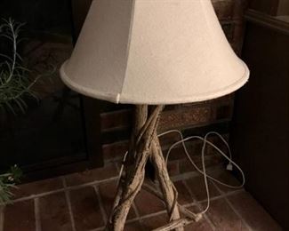 Unique Rustic Tree Branch Lamp-30" height