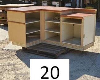 Wooden Sales Counter - L Shaped 