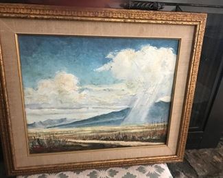 Original framed oil painting	
signed. 20x24