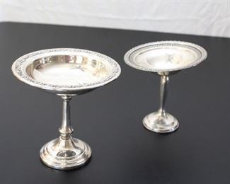 Sterling candy dishes	
weighted sterling.